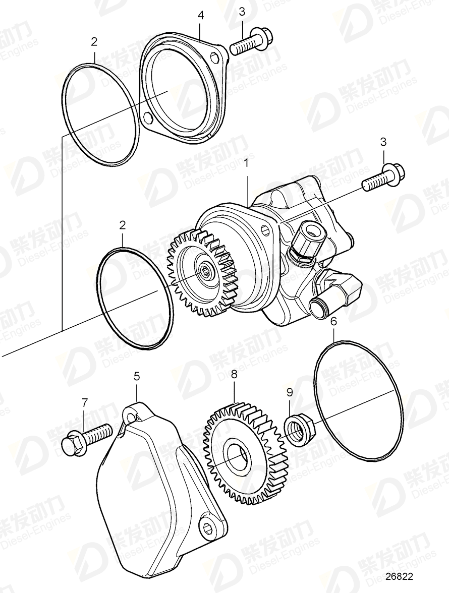 VOLVO Flange screw 996056 Drawing